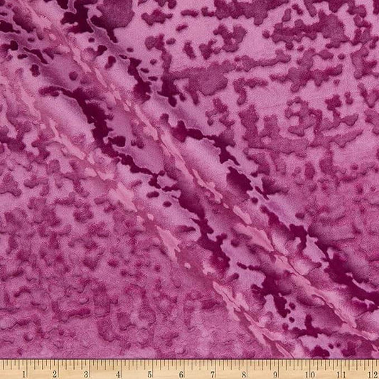 Rose Abstract Crushed Velvet Fabric - Fabrics Star