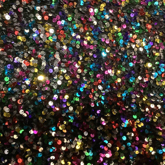 Multi Copper Stretch Velvet Sequin Fabric - Fabrics Star