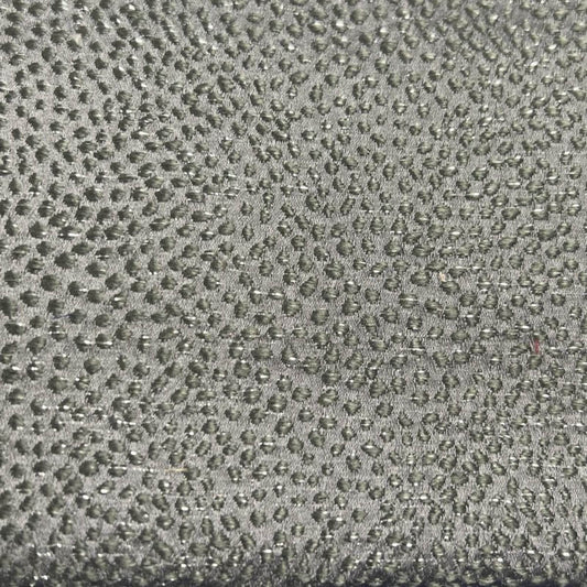 Grey Sparkle Metallic Jacquard Fabric - Fabrics Star