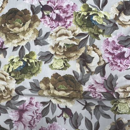 SPRING GARDEN Floral Digital Print Fabric - Cotton Hand - 58 Inch. in Width, | Home Decor