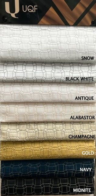 Square Jacquard, Quilted Look Fabric, 115 Inch. in Width, | Home Decor