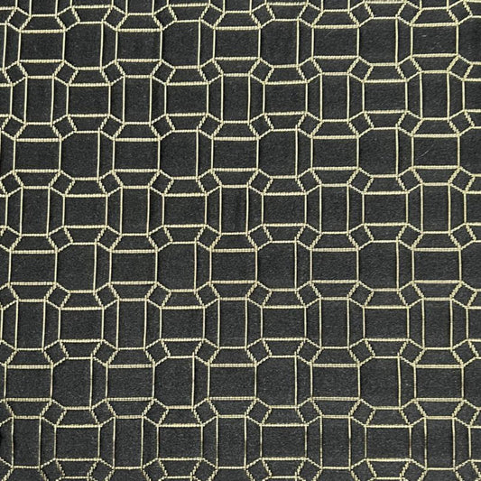 Midnight Square Jacquard Fabric - Fabrics Star