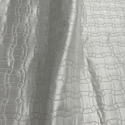 Square Jacquard, Quilted Look Fabric, 115 Inch. in Width, | Home Decor