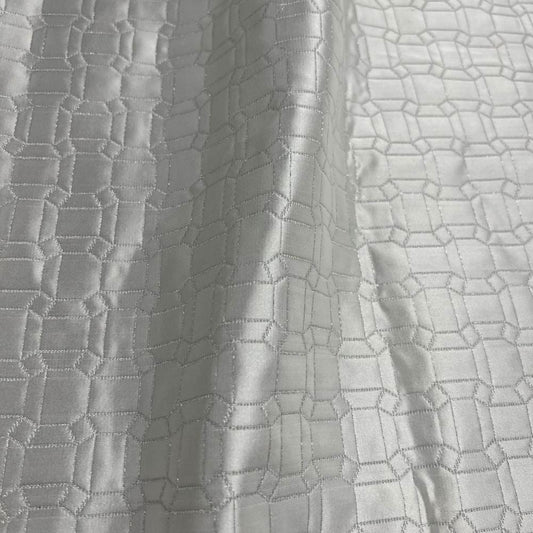 Snow Square Jacquard Fabric - Fabrics Star
