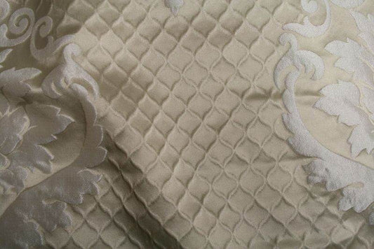 ivory TIMES Jacquard Fabric - Fabrics Star