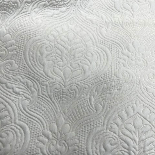 Off White Treasure Jacquard Fabric - Fabrics Star