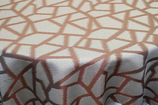 Cinnamon Triangle Metallic Jacquard Fabric - Fabrics Star