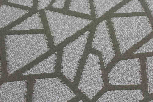 Sage Triangle Metallic Jacquard Fabric - Fabrics Star
