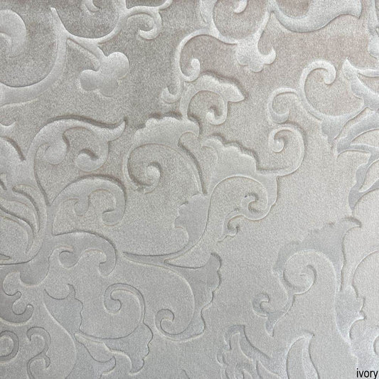Blush Brocade Velvet Fabric by the Yard — 72 inch wide embossed velvet — Vails Collection — Fabrics Star