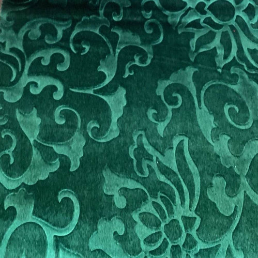 Forest Brocade Velvet Fabric by the Yard — 72 inch wide embossed velvet — Vails Collection — Fabrics Star