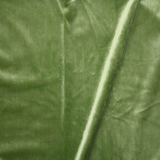 Apple Green Shiny Velvet Fabric - Fabrics Star