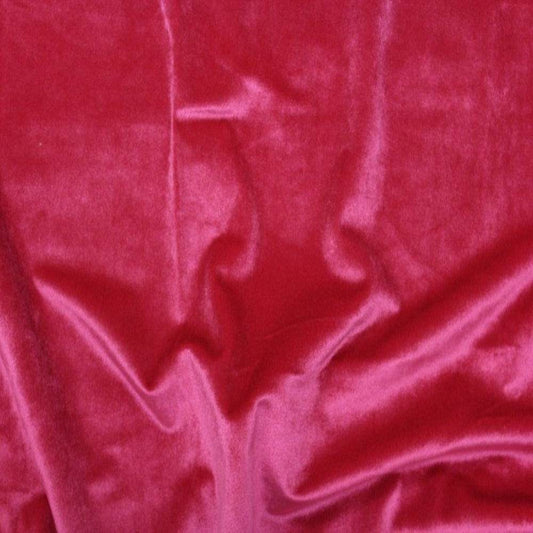Fucshia Shiny Velvet Fabric - Fabrics Star