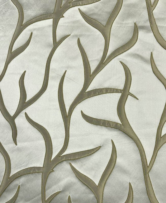Soft Green Vine tree Jacquard Fabric - Fabrics Star