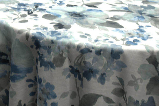 blue GRACEFUL Digital print Fabric - Fabrics Star