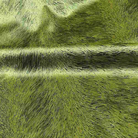 Green Brocade Hunter Velvet Fabric - Fabrics Star